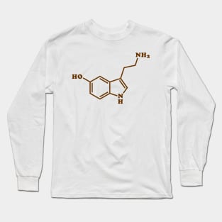 Serotonin Molecular Chemical Formula Long Sleeve T-Shirt